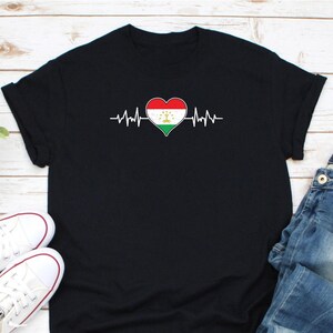Tajikistan Shirt, Tajikistan Heart Flag Shirt, Tajikistan Pride Shirt, Tajikistan Map Shirt, Tajikistan Travel Shirt, Tajikistan Love Shirt