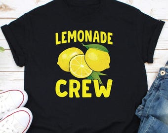 Lemonade Crew Shirt, Lemonade Lover Shirt, Lemonade Squad Shirt, Sweetened Lemon Drink, Summer Lemonade Shirt, Lemon Flavored Drink Shirt