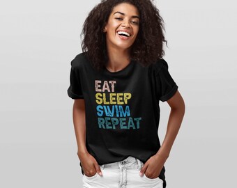 Eat Sleep Swim Repeat Shirt, Swimming Sport Shirt, Swimming Coach Tee, Swimmer Lover Tee, Swimmer Tee, Swimming Move Shirt, Gift For Swimmer