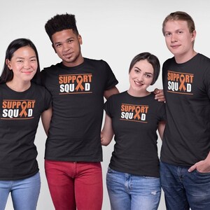 Leukemia Support Squad Shirt, Leukemia Cancer Awareness Shirt, Leukemia Warrior Shirt, Leukemia Survivor Shirt, Orange Ribbon Fighter Shirt