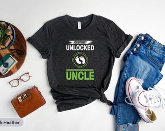 Achievement Unlocked Uncle Shirt, New Uncle Shirt, Uncle To Be Shirt, Uncle Announcement Shirt, Promoted To Uncle Shirt, Pregnancy Reveal