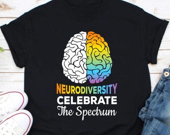 Shirt neurodiversiteit viert het spectrum, shirt autismespectrum, ADHD Life-shirt, shirt autisme maand, shirt autisme, shirt ondersteuning autisme