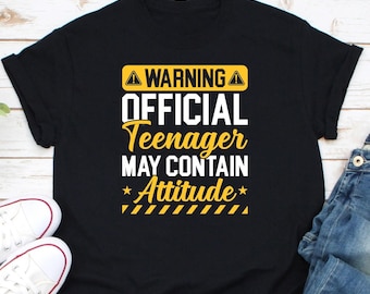 Warning Official Teenager May Contain Attitude Shirt, 13th Birthday Shirt, 13th Birthday Shirt, Gifts For Teenager, Level 13 Unlocked Shirt