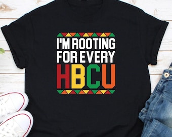 Camiseta "Apoyo a todas las HBCU", camiseta de estudiante universitario afroamericano, camiseta del Mes de la Historia Negra, camiseta de Black Lives Matter, camiseta de BLM