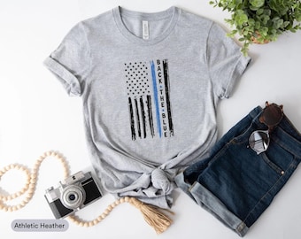 Back The Blue Shirt, Thin Blue Line Shirt, Police Officer Shirt, Police Support Shirt, Proud Police Shirt, Law Enforcement Tee, Love Police