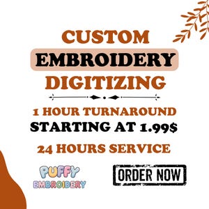 Custom Embroidery Digitizing, Logo Digitizing, Embroidery Digitizing Service, Image Digitizing Embroidery, Custom Digitize