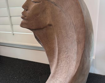 Vintage 80s Austin Prod Inc Resin Woman Bust Sculpture - Etsy