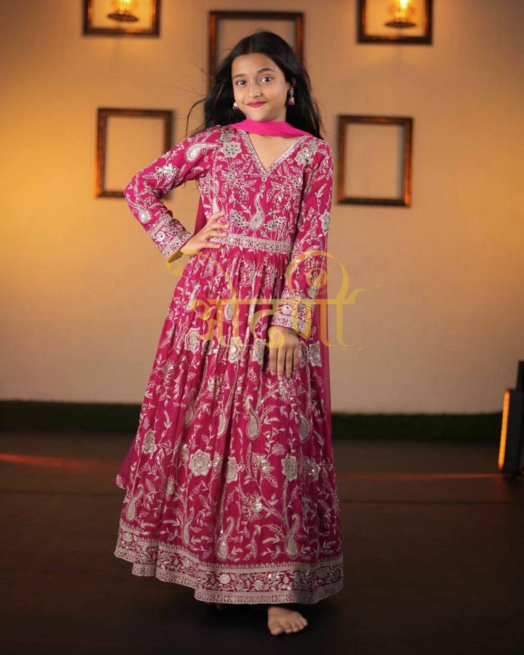 Robe Traditionnelle Fille Asiatique/Pakistanaise - Taille 5-6 Ans, Bleue - Neuf Sans Étiquettes