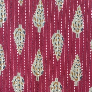 Kantha Embroidery Fabric by the Yard: 100% Cotton Indian Print image 4