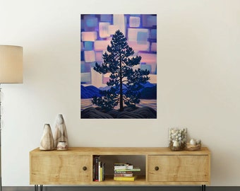 Skinny Pine Kootenay Lake, 24"X36", Original Painting, Canadian Artist, Ready to Hang, Gallery Canvas