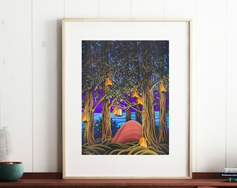 Cedar Campsite, 11x14, print