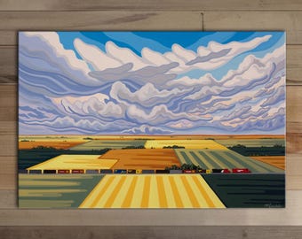 Patchwork Prairies, 24 x 36, Acrylic on Canvas