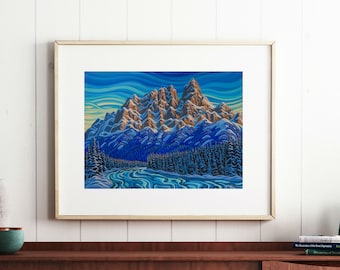 Banff National Park, Castle Mountain, 11X14, Print