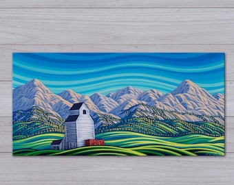 Summer Elevator, Print On Canvas, Giclee, 24X48, Art Print, Canadian Artist
