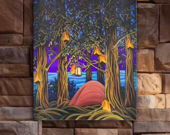 Cedar Campsite, 24x30, Giclee, Gallery wraped, ready to hang