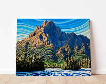 Ghostrider, Fernie BC, Giclee, print on canvas, ready to hang