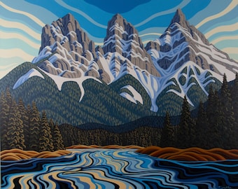 Three Sisters, 40x50, original painting, ready to hang