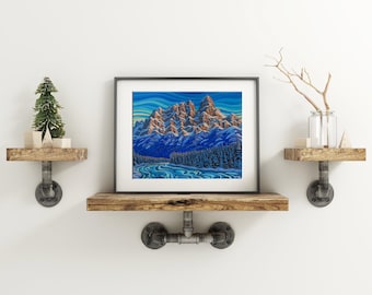 Castle Mountain, Banff Print,  8X10"