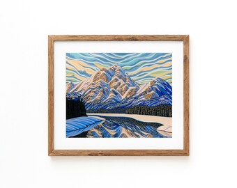 Pyramid Lake, Jasper National Park, 8X10, Print