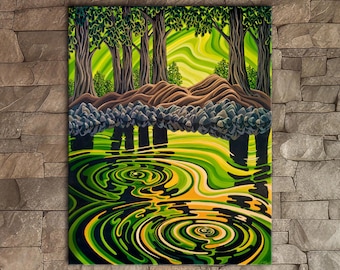 Ripples Giclee Print on Canvas - Nelson Art, 24x30