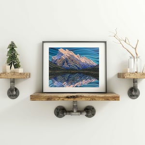 Mt Rundle, 8X10, Art Print, Canadian Artist, Ready To Frame, Landscape Painting, Reproduction