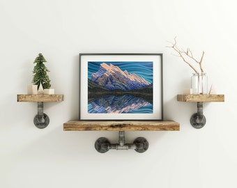 Mt Rundle, 8X10, Art Print, Canadian Artist, Ready To Frame, Landscape Painting, Reproduction