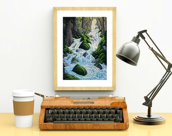 Thirsty Cedar, 8X10, art print, canadian artist, ready to frame