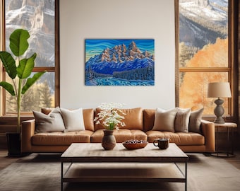 Banff National Park, Castle Mountain, 24x36, print on canvas, ready to hang
