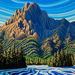 Ghostrider, Mt Hosmer, Fernie BC 11x14, art print, Canadian artist, ready to frame