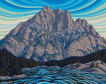 Johnson Lake, 24 x 30, Original Painting, Canadian Artist, Ready to Hang, Gallery Canvas