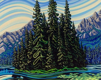 Island Lake, Fernie BC, 11 X 14, Print