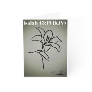 Elegante Grußkarten mit Blumenschriften - Jesaja 43: 19 (KJV), Inspirationskarten für jeden Anlass, erhebende Gedanken, Ermutigung, Geschenke