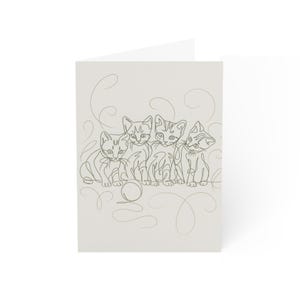 Cute Cat Greeting Cards - Perfect for Pet Lovers, Birthdays, Thank You Notes, Invitations, or Seasonal Celebrations
