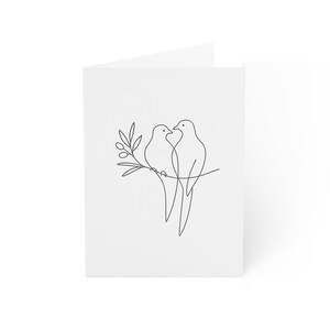 Cartes de voeux personnalisées oiseaux colombes - Parfaites pour les mariages, les anniversaires, les fiançailles, les anniversaires et plus encore