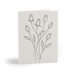 Elegant Floral Greeting Cards - Perfect for Any Occasion, Birthday, Thank You Notes, Invitations, 8/16/24 Pcs Set