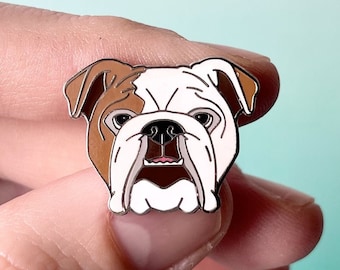 Bulldog Dog Brooch ⭐Wooden ✨ Handmade