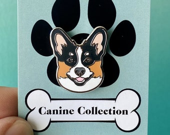 Corgi, Corgi Pin, Corgi Enamel Pin, Dog Pin, Enamel Pin, Pin, Dog Face, Dog, Accessory, Birthday Present, Gift