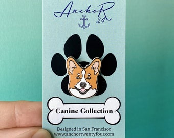 Corgi Pin, Dog Enamel Pin, Corgi Enamel Pin, Corgi, Corgi Face, Dog, Dog Pin, Enamel Pin, Pin, Dog Lover, Cute, Adorable, Accessory, Gift