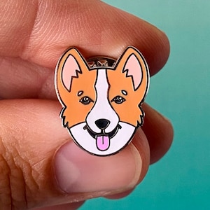 Mini Corgi Lola Enamel Pin, Corgi Pin, Dog Pin, Enamel Pin, Mini Enamel Pin, Corgi, Dog, Pet, Cute