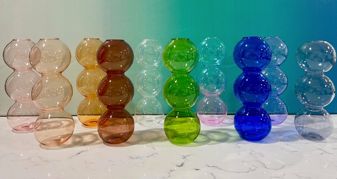 Glass Bubble Vases, Candlestick Holders Etsy
