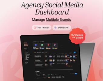 Agency Social Media Dashboard | Manage Multiple Brands in Notion