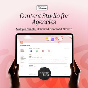 Content Studio for Agencies | Notion Social Media Planner for Brands & Campaigns