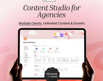 Content Studio for Agencies | Notion Social Media Planner for Brands & Campaigns