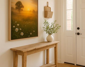 Daisy Field Sunrise Wall Art Print | Misty Landscape Photography | 8K Digital Download | Wildflower Nature Decor | Bedroom  Living Room Art