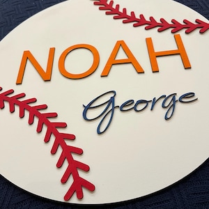 Kids Baseball Name Sign | Personalized Kids Baseball Sign | Baseball Sign for Kids Room | Personalized Baseball Sign | Kids Baseball Sign |
