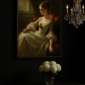 Victorian Lady Portrait – Classical Vintage Style Wall Art | Elegant Woman in Antique Dress | Timeless Fine Art Print