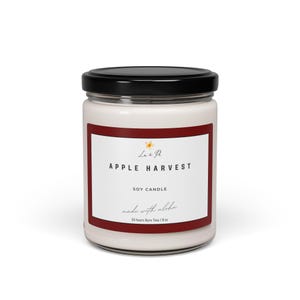 Apple Harvest Candle - Autumn Scented Soy Candle, Cozy Home Decor, Fall Fragrance, Natural Wax, Gift for Her, Relaxation Essential