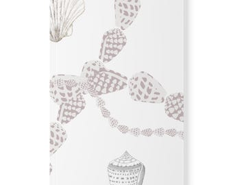 Seashell Pattern A5 Softcover Notebook, Coastal Journal