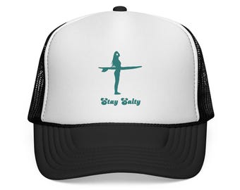 Gorra de camionero Stay Salty Surfer Girl – Gorra para vacaciones en la playa