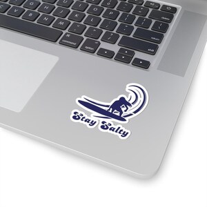 Stay Salty Surf Kiss-Cut Stickers | Ocean Vibes, Surfing Stickers, Beach Decor, Surf Enthusiast Gifts, Summer Essentials image 2